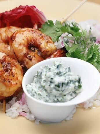 Tamarind Prawns with Coconut Dip